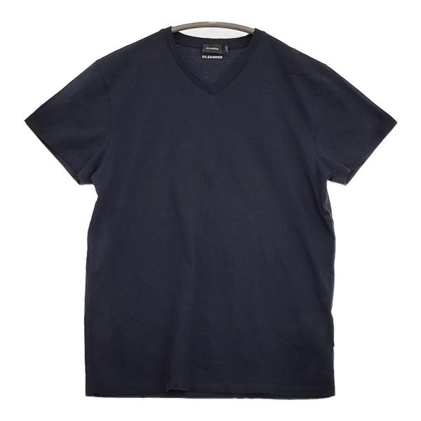 JIL SANDER フリル付きネイビー半袖Tシャツ pkD0Ni2NIR4YDknuZbIcKk0ZlA9W5w