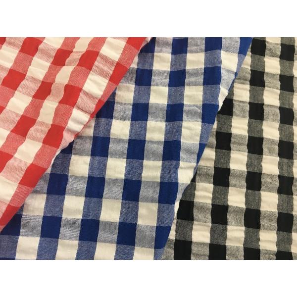 生地 サッカー ギンガムチェック 綿100％ 日本製 : 生地の恵比寿