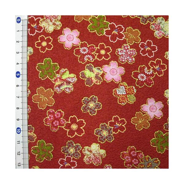 生地 綿ちりめん エンボス 和柄 中柄さくら柄 赤 和柄生地 ちりめん チリメン 手芸 布 綿 Buyee Buyee 提供一站式最全面最專業現地yahoo Japan拍賣代bid代拍代購服務