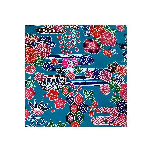 和柄生地布紅型 びんがた タイプ1 ターコイズ生地手芸綿沖縄琉球 Buyee 日本代购平台 产品购物网站大全 Buyee一站式代购bot Online