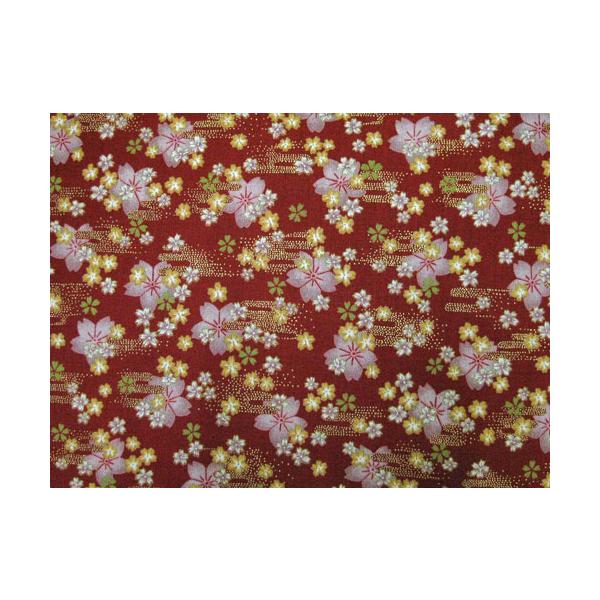 和柄生地 桜柄 エンジ 和柄 和調 生地 布 手芸 綿 Buyee Buyee Japanese Proxy Service Buy From Japan Bot Online