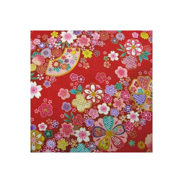 和柄生地 布 和風花柄着物風 金彩斜め花模様 赤 生地 手芸 綿 Buyee Buyee Japanese Proxy Service Buy From Japan Bot Online