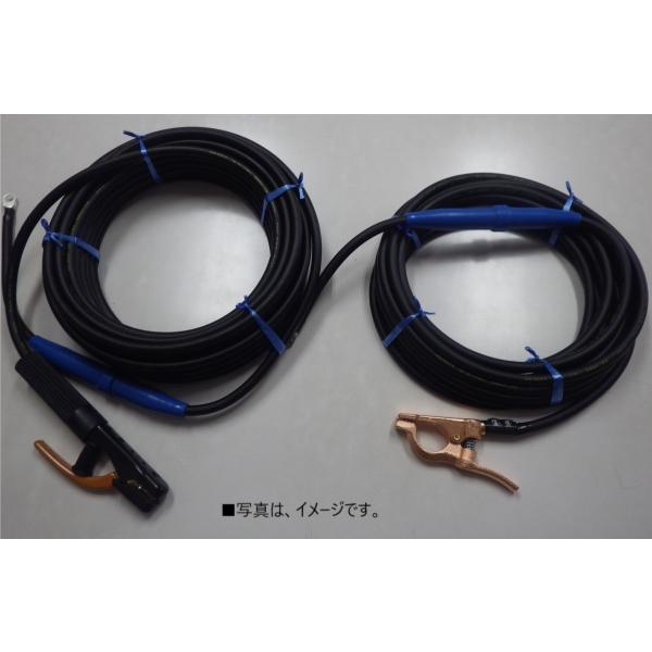 溶接用 キャブタイヤケーブル 安全ホルダー側 10m アースクリップ側 本物 セット品 20m トータル ジョイントなし