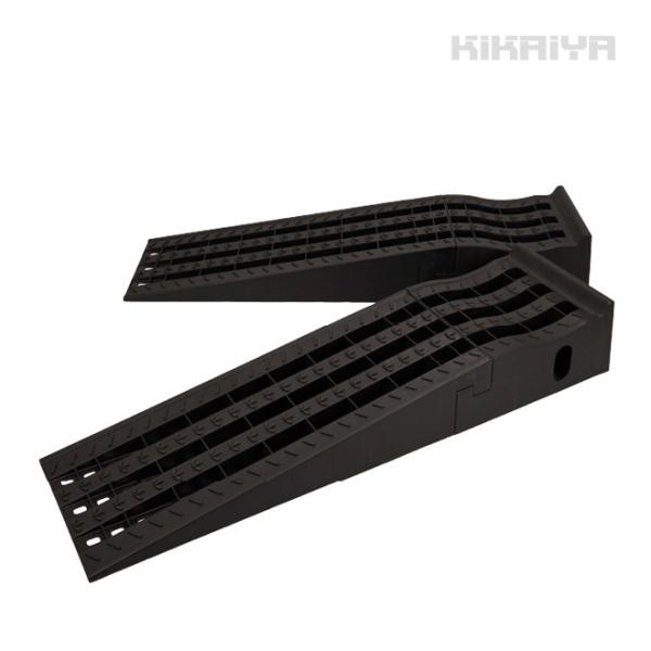 【仕様・状態】■本体重量:7.9kg（2個合計 15.8kg）■本体サイズ:画像参照■材質:強化プラスチック■傾斜角度:約 10度■リフト量:約 160mm■耐荷重:3600kg（2個合計）■梱包箱サイズ:1360×400×270mm※不安...