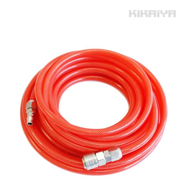 ・エアー源から離れた箇所からの取り出しに・脱着簡単なワンタッチカプラー付・ゴムや塩化ビニールに比べ、耐摩耗性や柔軟性に優れるポリウレタン製・補強糸入りでねじれや折れに強く、硬化しづらい・作業現場で目立つクリアレッド※本製品は、圧縮空気用です...