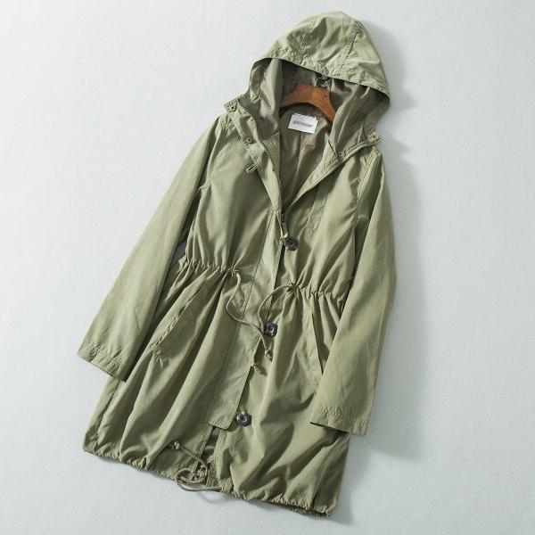 レディース ジップアップ ミリタリーパーカー ロング丈 春用 薄手 モッズ フードコート スプリングコート ライトアウター Buyee Buyee Japanese Proxy Service Buy From Japan Bot Online