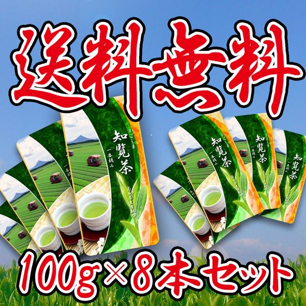 令和8年産一番茶！「知覧茶」の100g×8本入り。昨年度産です。【菊永茶