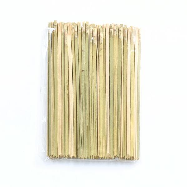 串の先が2つに分かれており、刺した食材が回りにくくなっております。業務用　100本セット長さ　：　10.5センチ本数　：　100本原産国　：　中国