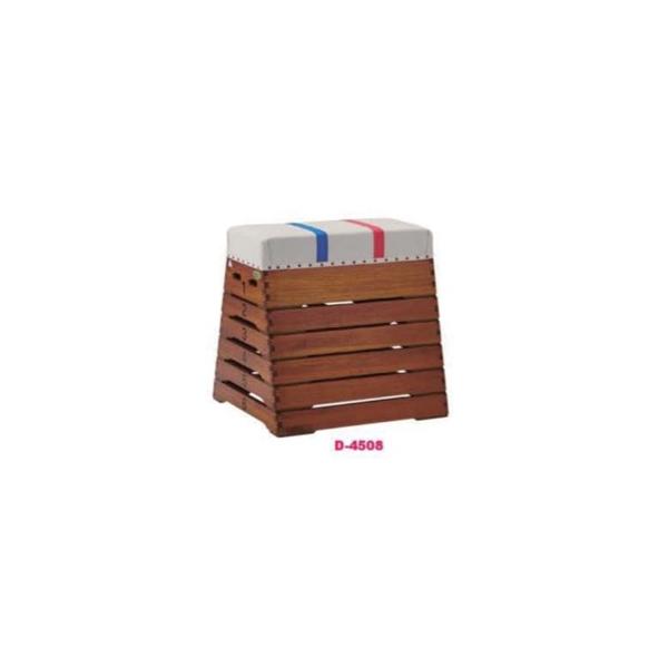 個人宅様への配送が不可の為、お届け先は屋号でお願いいたします。幼児・低学年向け文部科学省規格の跳び箱、通常使用で20年・30年以上の実績手を着く目安となる教育指導ライン幅5cm●サイズ/（頭部幅：35×下部幅：70）×奥行：80×高さ：80...