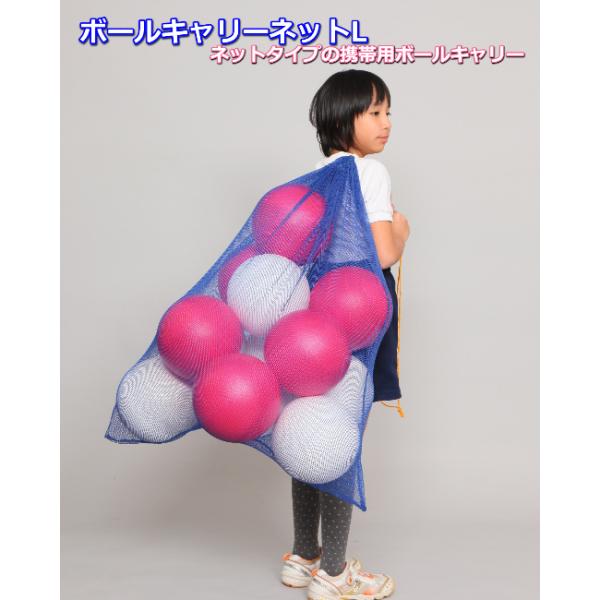 ●ネットタイプの携帯用ボールキャリーです。●折りたたむと持ち運びが楽です。●材質/ナイロン●寸法/幅82cm×奥行96cm×厚さ1cm●質量/120g　●ボール約15〜16個収納●送料/2クラス※商品にボールは含まれておりません。