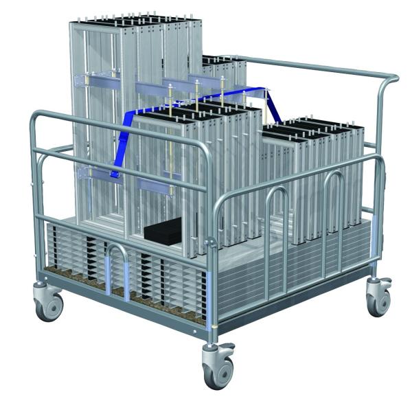 ●スチール製焼付塗装●組立式●幅１１０ｃｍ×奥行９８ｃｍ×高さ９７ｃｍ●重量：２６ｋｇ●送料：別途見積※3観覧席3段5連セットまで収納可能です。こちらの商品は受注生産品になります。お届けまでに約2週間程度（土日祝日除く）お時間を頂戴しております。