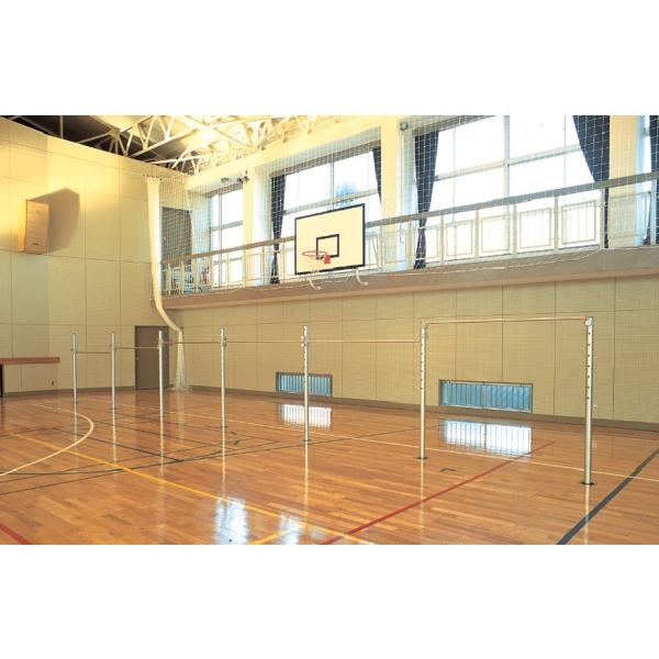 ●重量：２１ｋｇ●高さ０．７５ｍ〜１．５５ｍ(９段調節)●幅１．８ｍ●支柱６０．５ｍｍスチール丸パイプ(メッキ仕様)●バー２８ｍｍスチールメッキ仕様●床下２５ｃｍ※ 床金具別売（S-3037）●送料：別途見積