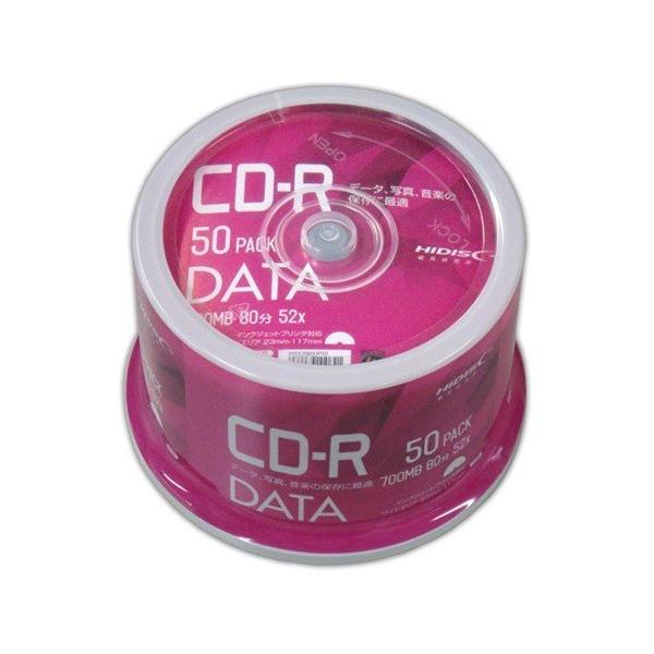 購入単位：1個配送種別：在庫品Yahoo 通販 4984279110621 VVDCR80GP50 HIDISC CD-R データ用 700MB 80分 52倍速 50枚 スピンドルケース ホワイトワイドプリンタブル インクジェットプリンタ...