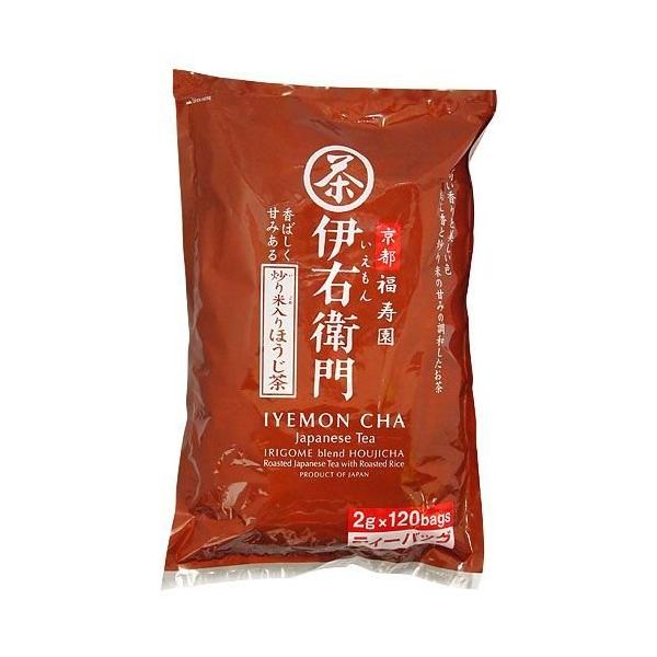 宇治の露製茶 伊右衛門 炒り米入りほうじ茶ティーバッグ 120パック入 お茶 緑茶 日本茶 焙じ茶 インスタント スティック 大容量