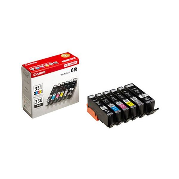 新品・未開封 CANON BCI-351XL＋350XL/6MP✕6個セット CANON BCI-351+350/6MP 6色マルチパック 純正品 : よろずや