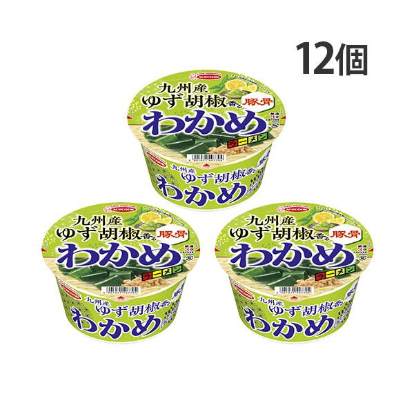 ご当地のこだわり素材「九州産ゆず胡椒」に、相性抜群なわかめが合わさった一杯！購入単位：1箱(12個)配送種別：在庫品Yahoo 通販 4901071407704 FP6503 エースコック わかめラーメン 九州産ゆず胡椒香る豚骨 73g×1...