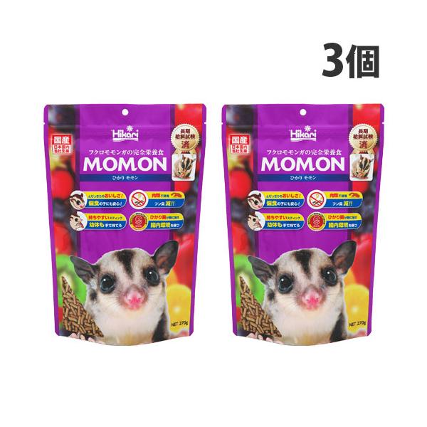 キョーリン ひかりモモン 270g×3個 ペット 餌 エサ フクロモモンガ