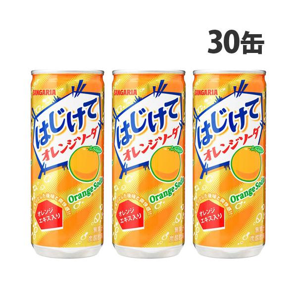 はじけてオレンジソーダ 250g 30缶 サンガリア : よろずやマルシェ