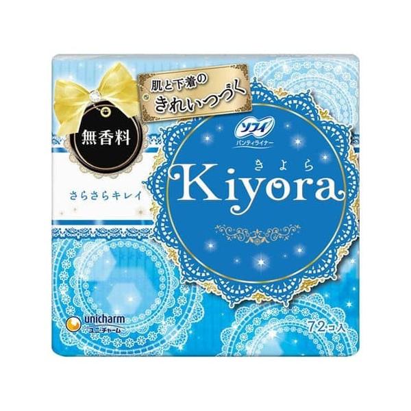 購入単位：1個4903111375592 SK4491 sk4491 ユニチャーム ソフィ KIYORA 無香料 72枚 きよら キヨラ 無香 おりものシート パンティライナー パンティーライナー 女性用 下着 おりもの 衛生 衛生用品