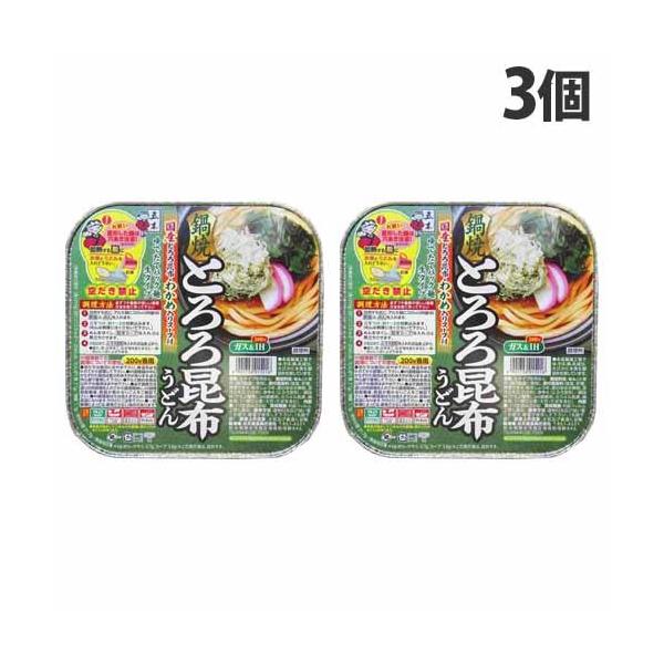 生麺でなめらか食感！出汁の旨みが効いたスープでやみつきに！購入単位：1セット(3個)配送種別：在庫品Yahoo 通販 4901726015216 SY1097 五木食品 鍋焼とろろ昆布うどん 210g×3個 食品 しょくひん ご飯 五木 五...