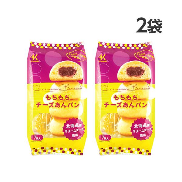 北川製菓 もちもちチーズあんパン 7個入×2袋 食品 お菓子 焼き菓子