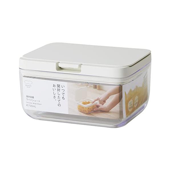 他サイト： マーナ (marna) 保存容器 (ワイドショート/ホワイト) キッチン 収納 プラスチック (食材 調味料 湿気防止) グッドロックコンテナの商品画像