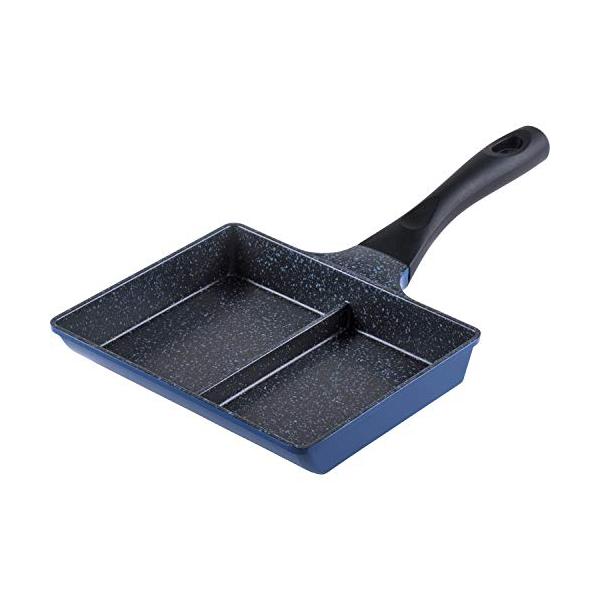 和平フレイズ お弁当 2品同時に調理 仕切りフライパン 15×19cm 2面フライパン IH対応 ガス 時短 PFOAフリー ふっ素樹脂加工 ひ