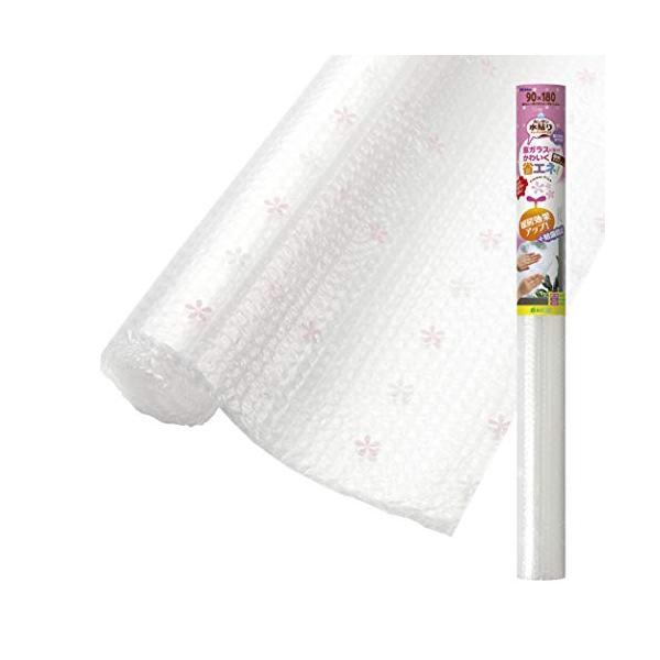 他サイト： ニトムズ 窓ガラス 断熱シート フォーム フラワー ピンク 水で貼れる 結露防止 窓 防寒 リビング 寝室 幅90cm×長さ1.8m 1枚入 Eの商品画像