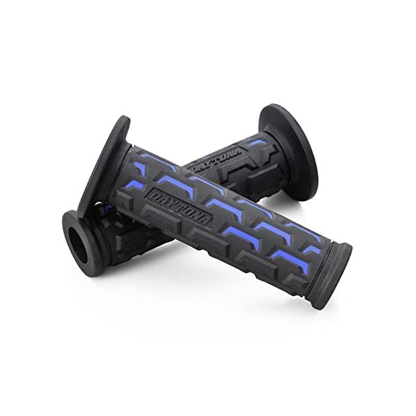 他サイト： デイトナ(Daytona) グリッピーグリップ バイク用 グリップ ハンドル径Φ22.2用 122mm エンド貫通 GG-D-GROUND ブルの商品画像