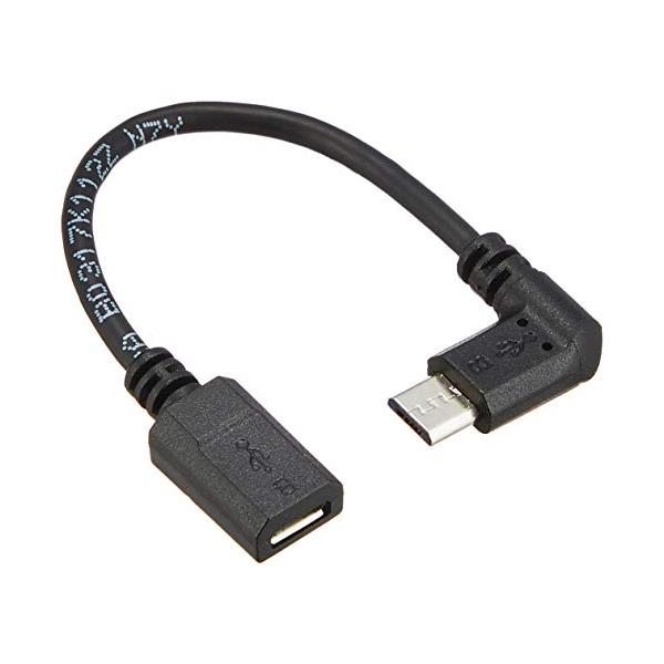 他サイト： エレコム(ELECOM) ELECOM 変換アダプタ 逆L字 microBメス-microBオス USB2.0 ブラック 0.1m TB-MBFの商品画像