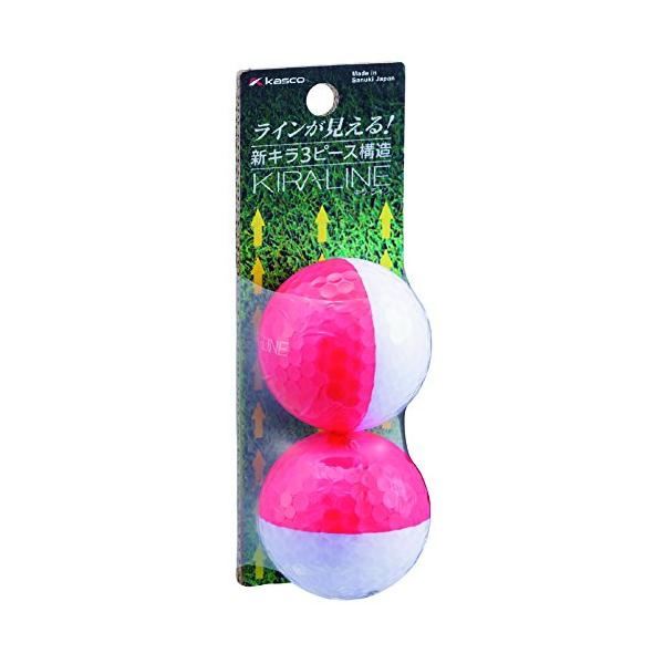他サイト： キャスコ(Kasco)ゴルフボール KIRA LINE 3ピース 2個入り レッド/ホワイトの商品画像