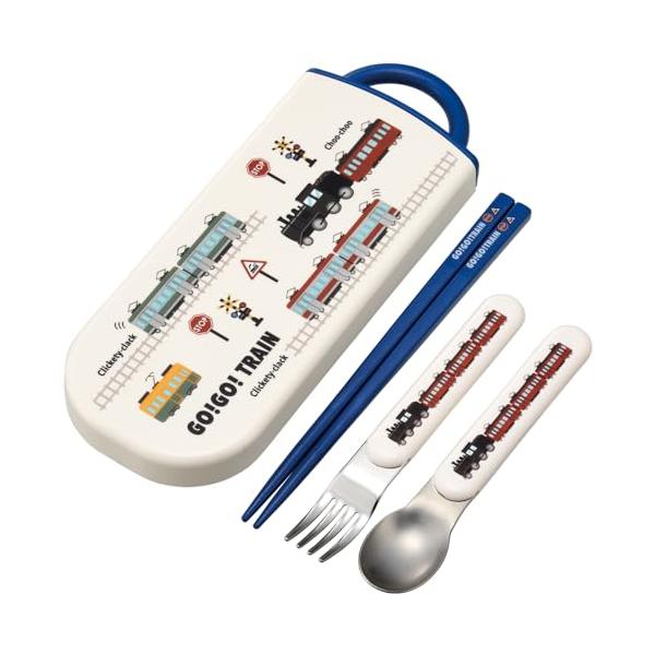 他サイト： スケーター(Skater) お弁当 トリオセット 箸 スプーン フォーク トレイン 電車 子供用 抗菌加工 開けやすいスライド式 日本製 TACの商品画像