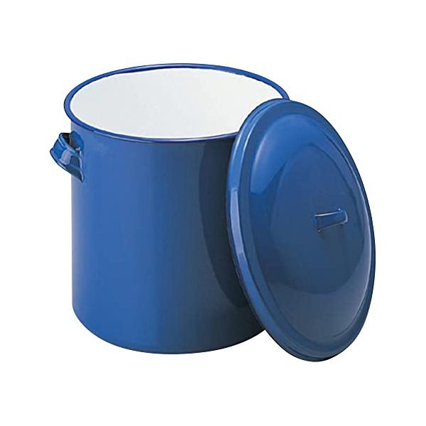 他サイト： 野田琺瑯 ホーロータンク 蓋 手付 14cm ブルー AKT16021の商品画像