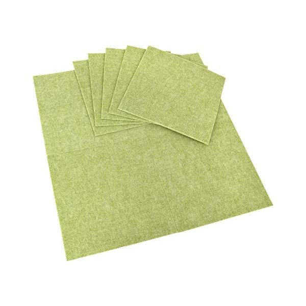 他サイト： ワタナベ工業 国産タイルカーペット 吸着ぴたマット ループ 9枚組 30X30cm グリーンの商品画像