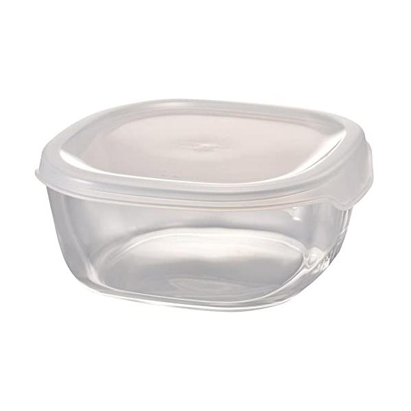 他サイト： HARIO(ハリオ) 日本製 耐熱ガラス製 保存容器・角 600ml BUONO kitchen KST-60-TW クリアの商品画像
