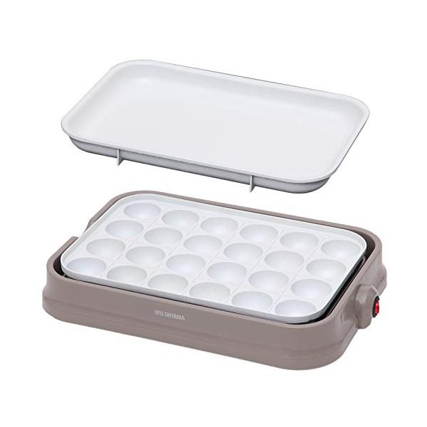 他サイト： アイリスオーヤマ(IRIS OHYAMA) たこ焼き器 2WAY ( たこ焼きプレート 24穴 平面プレート ) セラミックコート グレー PHの商品画像