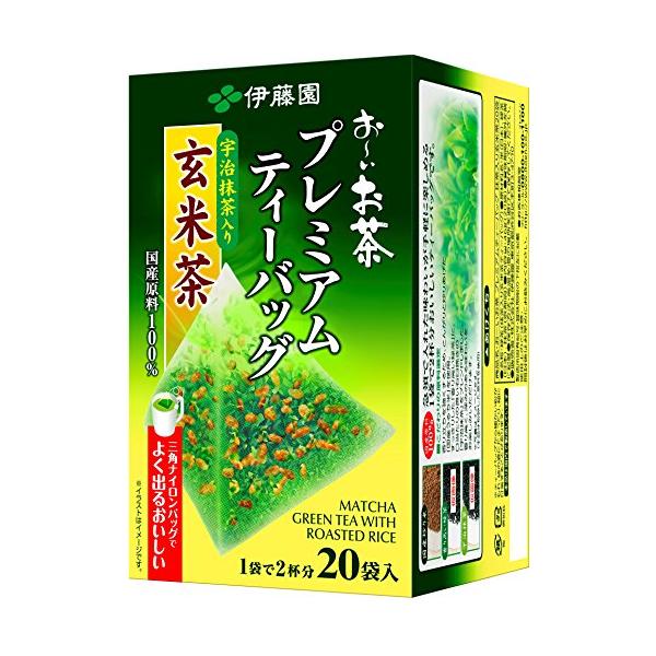 他サイト： 伊藤園 おーいお茶 プレミアムティーバッグ 宇治抹茶入り玄米茶 2.3g×20袋の商品画像