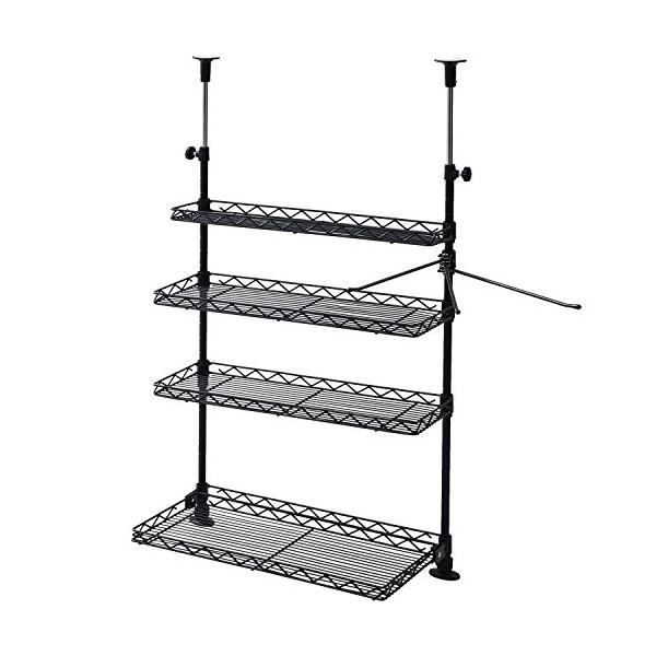 他サイト： 山善(YAMAZEN) キッチンラック 突っ張り 幅45 ブラック TKRO-454*(BK)の商品画像