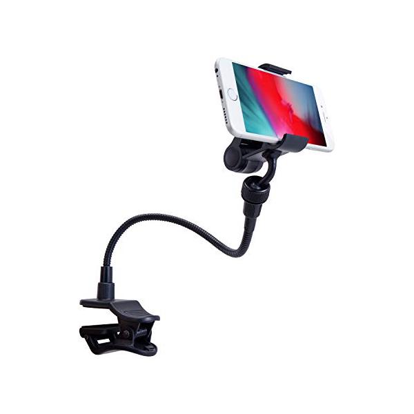 他サイト： エレコム スマホスタンド アームタイプ 30cm ブラック P-DSCLP30BKの商品画像