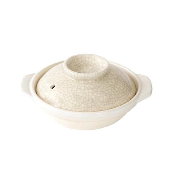 銀峯陶器 土鍋 京型 墨貫入 鍋焼きうどん用鍋 5.5号 一人用 約400ml 直