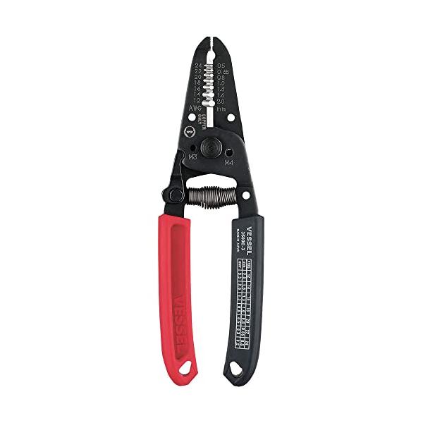 他サイト： ベッセル(VESSEL) ワイヤーストリッパー ねじカッター付 電気工事士技能試験対応 3500E-3の商品画像