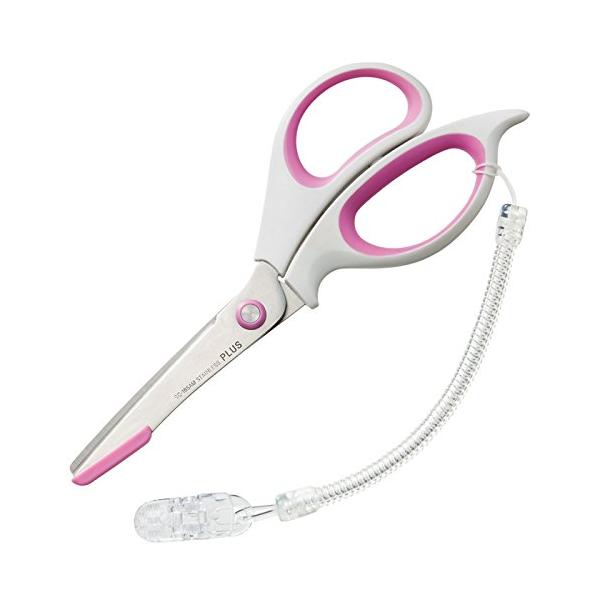 他サイト： プラス はさみ ナースハサミ フィットカット安全ガイド付 ピンク ベタつかない SC-165AMの商品画像