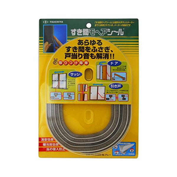 他サイト： 槌屋 すき間モヘアシール グレー 幅6X高さ6mmX長さ2m No.6060の商品画像