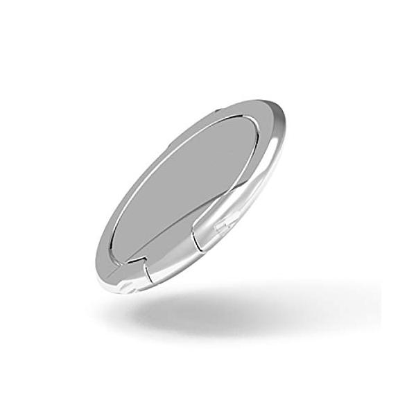 他サイト： エレコム スマホ リング ホールドリング [ポケットの出し入れなどでも邪魔にならない極薄設計] スタンド機能 落下防止 シルバー P-STRSLの商品画像