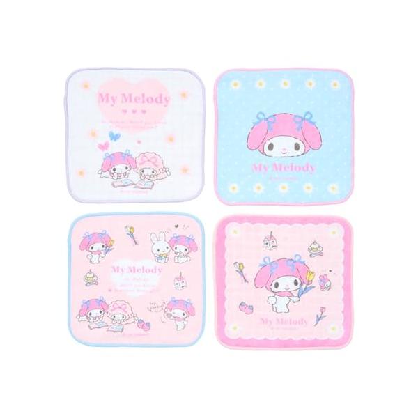 他サイト： サンリオ(SANRIO) プチタオル4枚セット マイメロディ 子供用 抗菌加工 名前スペース付き 249947の商品画像
