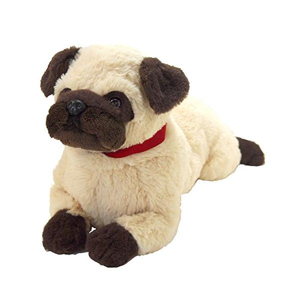 他サイト： サンレモン ひざ わんこ パグ ベージュ S 17×12×31.8cm ぬいぐるみ アニマル P-4162の商品画像