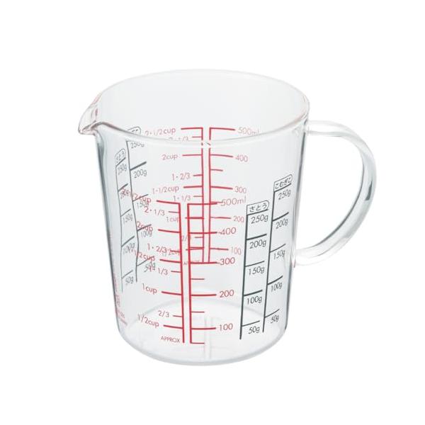 他サイト： HARIO(ハリオ) メジャーカップ ワイド 耐熱ガラス 取っ手付 マルチ 500ml 日本製 CMJW-500の商品画像