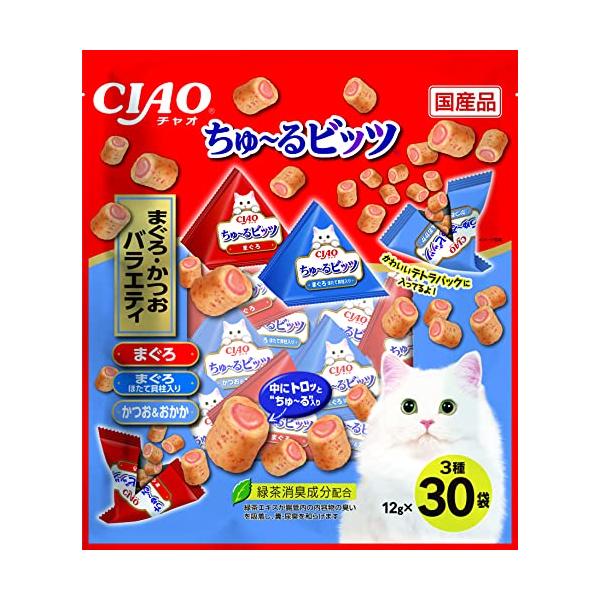 他サイト： CIAO(チャオ) ちゅ〜るビッツ まぐろ・かつおバラエティ 12g×30袋の商品画像