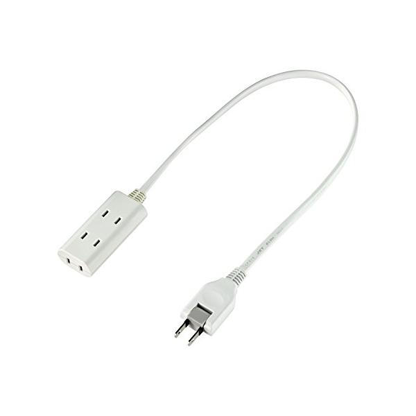 他サイト： エルパ(ELPA) ちょっとコードタップ 旅行 コンセント 持ち運び 3個口 50ｃｍ 125V 15A スイングプラグ WB-CT305B(Wの商品画像