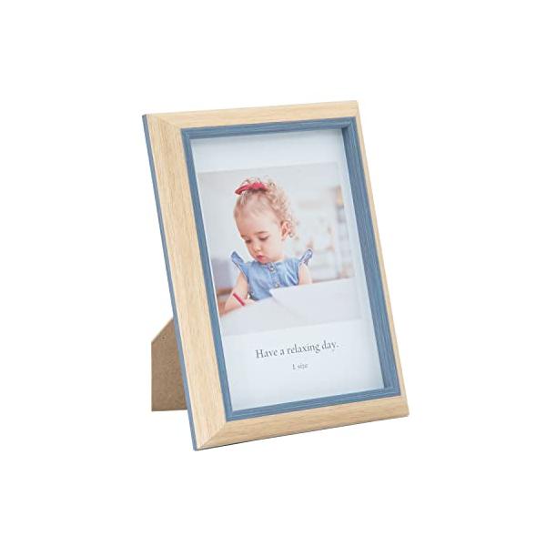 他サイト： フジカラー FUJICOLOR フォトフレーム 写真立て ナチュラルカラーフレーム 2302L Lサイズ ブルー 507007の商品画像